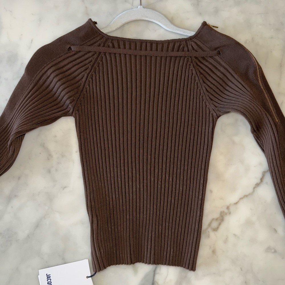 Jacquemus Chocolate Ribbed Sweater - Picture 6 of 6